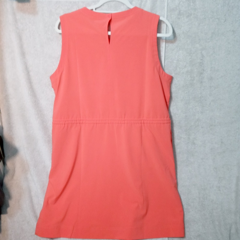 Columbia Women's  Sz L Sleeveless Omni-Shield Dress Coral Waist Tie Bogata Bay - Picture 8 of 8